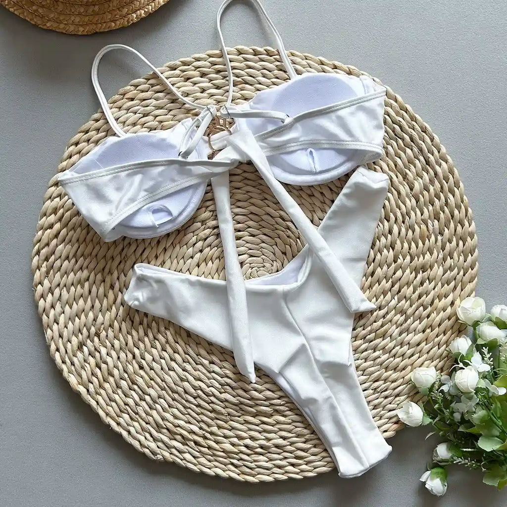 Sunshine Yellow Ribbed Bikini Set - Vibrant Swimwear - 7th of April