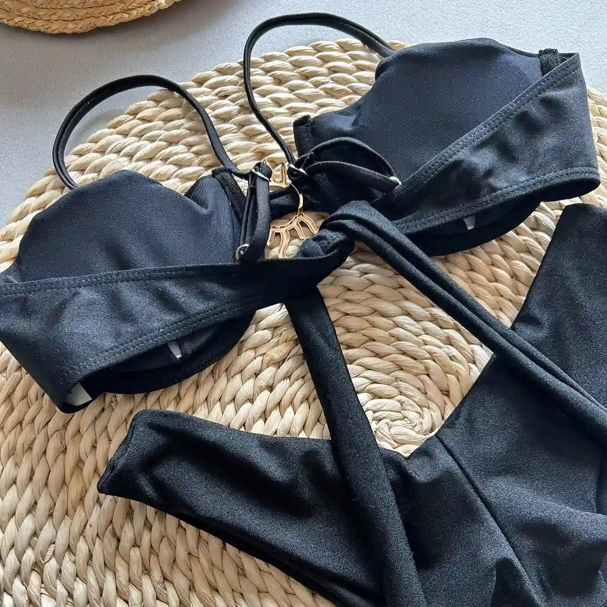 Black Sunshine Charm Bikini Set - Two Piece Swimsuit