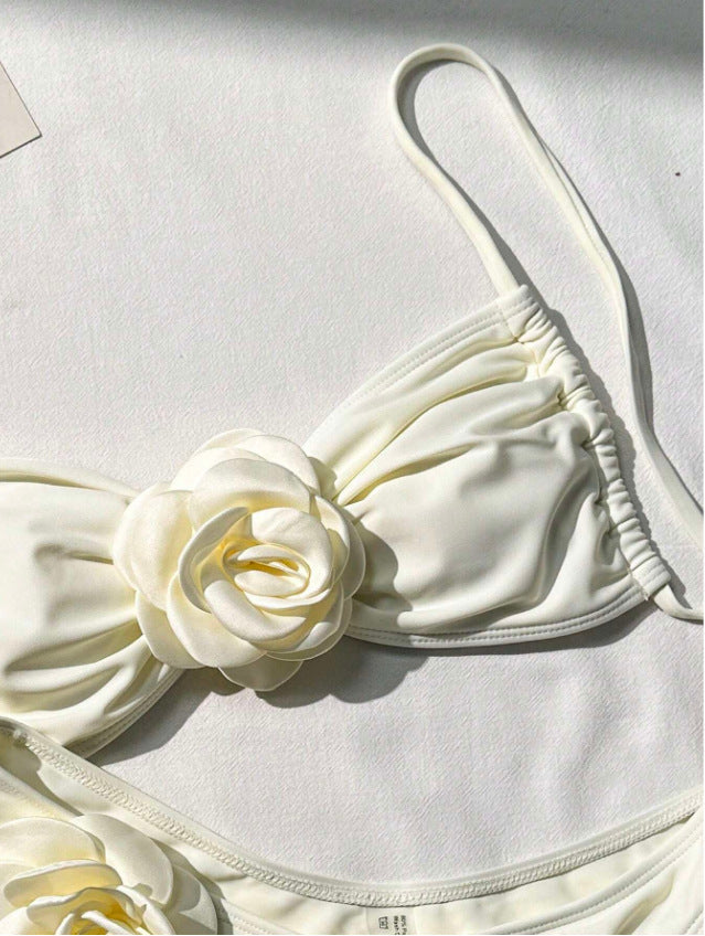 Calypso Bloom Cream Rose Bikini Set - Two Piece Swimsuit