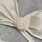 Cream Isla Bonita Rose Bikini Set - High Waisted Two Piece