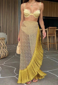 Isla Sirena Three Piece Bikini Set - Swimsuit & Fringe Skirt
