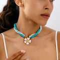 Waterproof Flora French Gold Necklace in 18K gold plated stainless steel | 7th of April