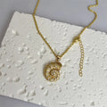 Waterproof Gold Conch Shell Charm Necklace in 18K gold plated stainless steel | 7th of April