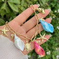 Waterproof Gold Conch Shell Pendant Necklace - 18K Gold