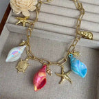 Waterproof Gold Conch Shell Pendant Necklace - 18K Gold