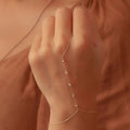 Waterproof Gold Hand Chain Link Bracelet in 18K gold plated stainless steel7th of April
