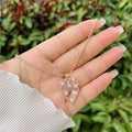 Waterproof Gold Heart Pearl Pendant Necklace in 18K gold plated stainless steel| 7th of April