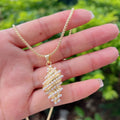 Waterproof Gold Isla Coral Pendant Necklace with pearls in 18K gold plated stainless steel | 7th of April