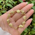 Waterproof Gold Seashell Link Bracelet in 18K gold plated stainless steel