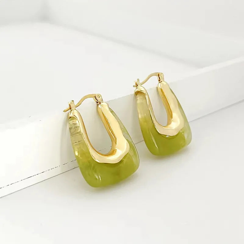 Waterproof Gold Tide Wave Earring Set in 18K gold plated stainless steel on a white surface | 7th of April