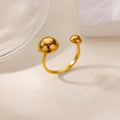 Waterproof Minimalist Gold Band Ring in 18K gold plated stainless steel| 7th of April